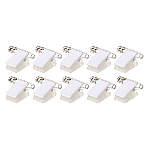 【10個入×10セット】 西敬 両用プラスチッククリップ 両面テープ付 ピンでもクリップでも装着可能 両面..