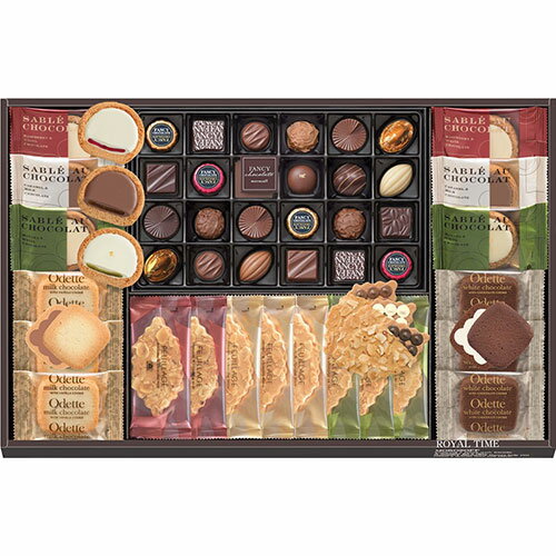モロゾフ ロイヤルタイム【ファンシーチョコレート×25、ファヤージュ×8、サブレオショコラ・オデット×各6】 V6065584 ギフト お歳暮 お中元 お祝い ...
