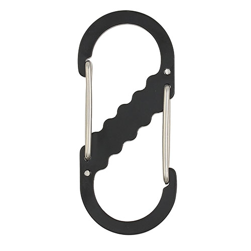 楽天創造生活館【10個セット】 蝶屋物産 SA-2 Wフックカラビナ W構造で分けて使える 便利なS字型カラビナ ブラック ATC46800X10 家具 収納 ラック | 関連単語 収納棚 ワゴン 扉付き収納 カラーボックス テレビボード 引き出し収納 オープンラック スチールラック 隙間収納