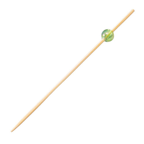 【50本入×5セット】 ヤマコー 用美 業務用 ビーズ串9cm 緑 yamaco21604X5 食器 | 関連単語 ギフト パーティー 丸皿 来客用 茶碗 軽量...