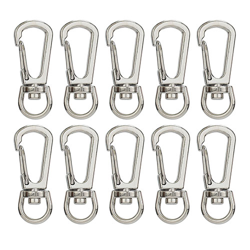 楽天創造生活館【10個入×5セット】 西敬 小アミナス （AN-10） 多用途に使える 360度回転&ワンタッチ開閉の金具フック シルバー ATC74156X5 家具 収納 ラック | 関連単語 オープンラック スリムラック 扉付き収納 キッチンラック フリーラック 突っ張り棚 テレビボード