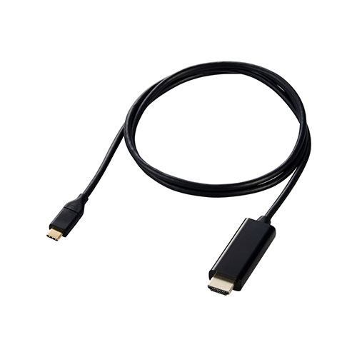 エレコム USB Type-C(TM) - HDMI(R)変換ケーブル 1m DH-CHDMI10BK PC パソコン スマホ タブレット | 関連単語 ハブ キーボード テンキー 機器 ネット スマートフォン 携帯電話 アクセサリー iPhone パーツ iPad 周辺機器 メモリ Android ドライブ USB ストレージ