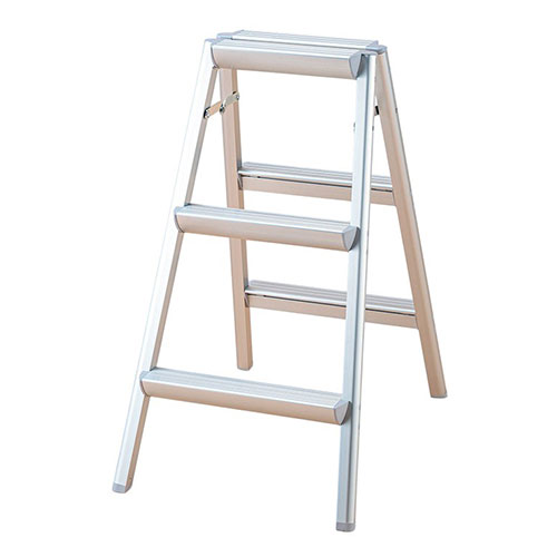 アルミ踏み台3段 室内・屋外問わず使いやすい3段タイプ K60810020 ソファ チェア ボード テーブル 棚 ..