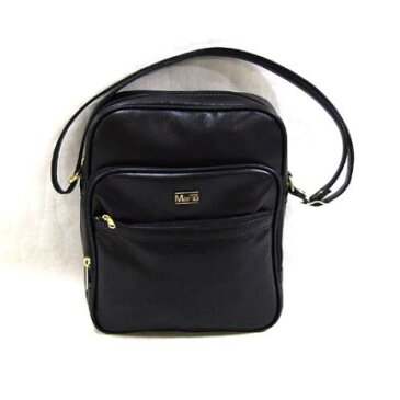 ショルダーバッグ 斜めがけバッグ 柔らかな手触りの合成皮革製で、水や汚れに強い! 便利 ガブロン縦型ショルダーバッグ 国産です ブラック