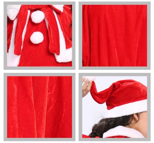 クリスマス サンタ 3点セット キッズ・子供 女の子用 コスチューム！140cm用ハロウィン 仮装 ハロイン halloween costume ハローウィン
