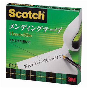 生活用品・インテリア・雑貨 （まとめ） 3M スコッチ メンディングテープ 810 大巻 15mm×50m 紙箱入 810-3-15 1巻 【×5セット】