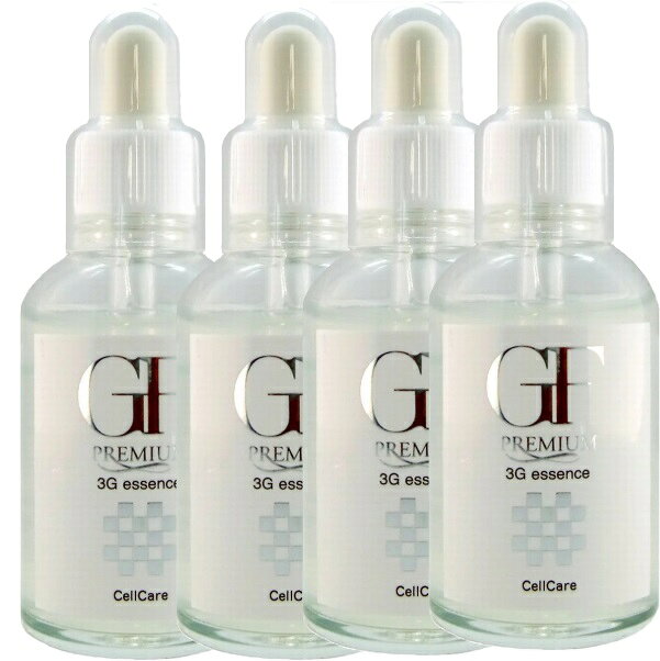 商品名セルケア GFプレミアム 3Gエッセンス 60g【業務用】 4個セット仕様■内容量：60g■1回分使用量：1〜1.5プッシュ(1push＝約1g)＊エレクトロポレーションに使用する際には多めに（肌に美容液が残るくらい）のせて下さい。全成分海水、BG、メチルグルセス-10、グリセリン、ペンチレングリコール、水添レシチン、水酸化Na、水酸化K、加水分解コラーゲン、加水分解エラスチン、リシン、ユビキノン、ベヘン酸、ベヘニルアルコール、ベタイン、プロリン、プルラン、合成ヒト遺伝子組換ポリペプチド-31、ヒトオリゴペプチド-13、ヒトオリゴペプチド-1、パルミトイルトリペプチド-1、パルミトイルテトラペプチド-7、ピーナッツ油、ヒアルロン酸Na、パルミチン酸レチノール、パルミチン酸アスコルビルリン酸3Na、トレオニン、トコフェロール、ツボクサエキス、ダイズステロール、ソルビトール、セリン、ステアリン酸、ステアリルアルコール、スクワラン、ジメチコン、グルタミン酸、グリチルリチン酸2K、グリシン、エチドロン酸、エタノール、ポリソルベート20、カルボマー、アルギニン、アラニン、アセチルヒアルロン酸Na、PCA-Na、フェノキシエタノール広告文責 有限会社ワイズギフト電話番号 050-3612-6714メーカー名 セルケア生産国 日本商品区分 化粧品＊当店の化粧品は、適切な環境で保管しています。また、化粧品の使用期限につきましても厳格に管理しています。安心して、お買い求めください