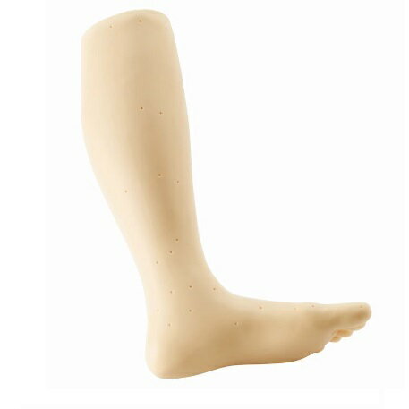 足裏からひざ下までの練習に最適足裏・足つぼマッサージやリフレクソロジー、ふくらはぎのマッサージまで多用途に活用できる練習用フットマネキンです。脚部の表面全体にツボの位置を示す小さなくぼみがついています。商品名脚部マネキン練習台（左足）仕様■...