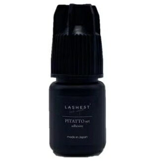 商品名【LASHEST】ピタットセットグルー 3g仕様■内容量：3g/約45人 5g/約75人■刺激臭：少な目■持続期間：4週〜5週間 (施術環境やまつげの毛質によって異なります)■硬化速度1秒〜2秒 160ミリパスカル■完全硬化：24時間※2〜3時間後は普通に水に濡らす程度で問題ございません。ゴシゴシこするなどの物理的な刺激に対しては何日後であろうとマツエクの弱点ですので、お気をつけください。■粘度・使用感：サラサラ■色：黒■原産国：日本■オイル使用：可■使用期間：未開封3ヵ月 / 開封後1ヵ月〜1ヵ月半を目安に使い切ってください。広告文責 有限会社ワイズギフト電話番号 050-3612-6714メーカー名 Lashest Japan生産国 日本商品区分 化粧品＊当店の化粧品は、適切な環境で保管しています。また、化粧品の使用期限につきましても厳格に管理しています。安心して、お買い求めください