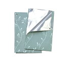 インテリアアート断熱・遮光シート2枚組　リーフ柄（グリーン）遮光 カーテン ロールカーテン 遮熱 冷暖房