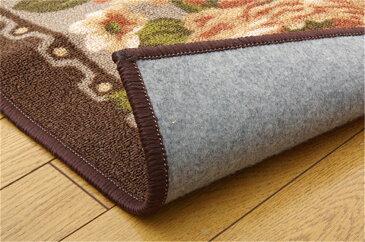 ダイニング 絨毯 不織布 撥水カーペット カラー：ブラウン 江戸間6畳 サイズ：261x352cm
