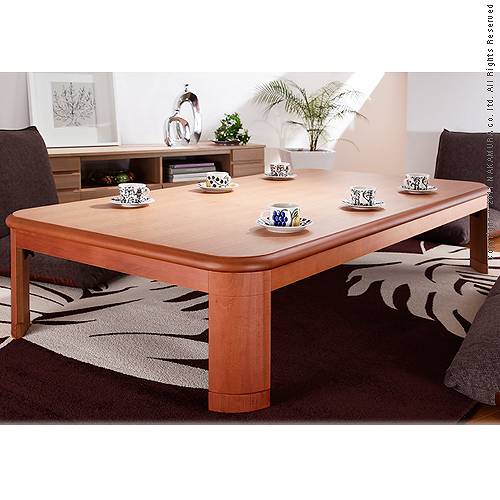 こたつ 長方形 大判サイズ 楢ラウンド折れ脚こたつ-リラ 180x100cm 折脚 継ぎ脚 角が丸い テーブル ローテーブル 炬燵 コタツ モダン ..