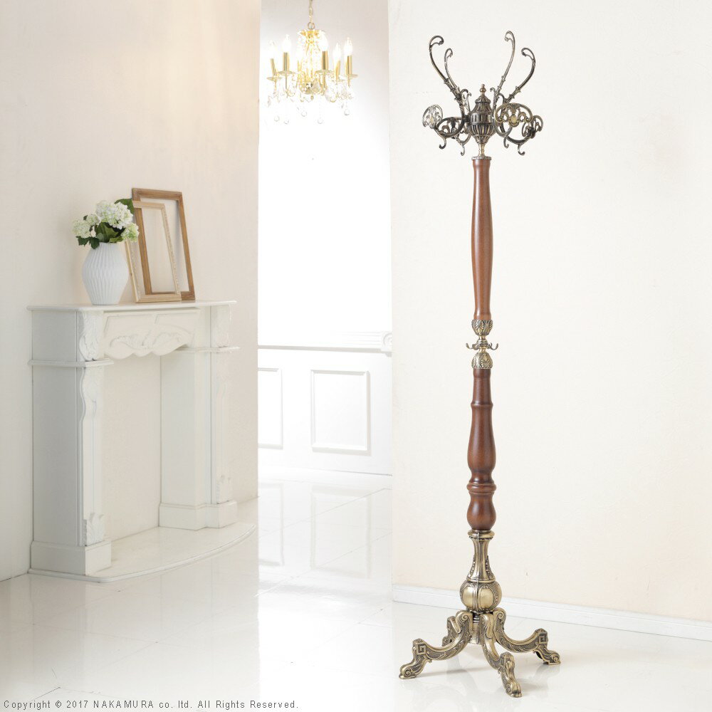 イタリア 家具 ヨーロピアン ヴェローナクラシック ウッドコートハンガー ハンガースタンド 玄関 ヨー..