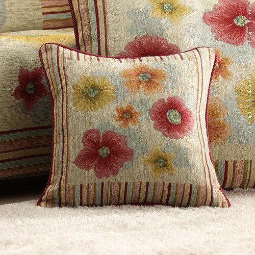 イタリア製 クッションカバー フィオーレ・中身付き クッション 座布団 中身