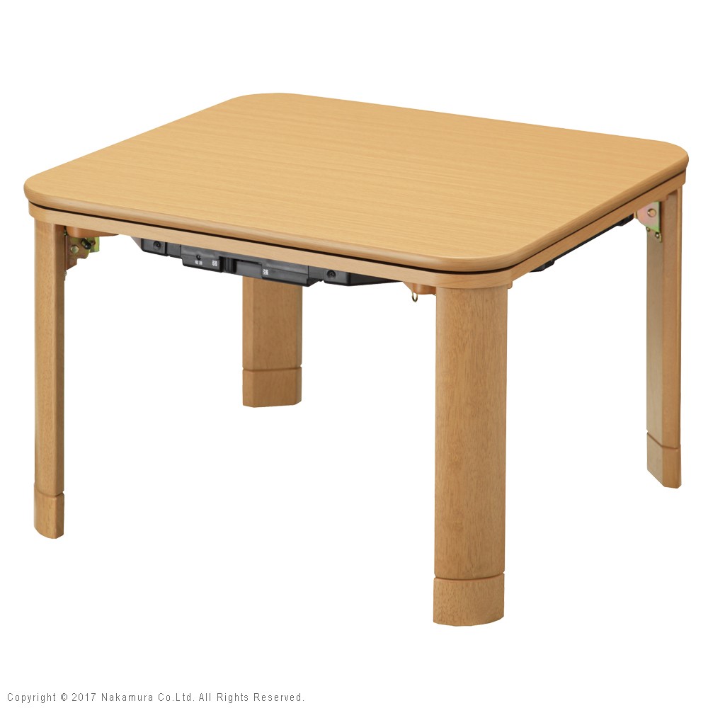 フラットヒーター折れ脚こたつ-フラットモリス 60x60cm SAI 彩 正方形 テーブル 折りたたみ おしゃれ 北欧 コタツ 炬燵 フラットヒーター リビングテーブル ローテーブル 節電 省エネ 高さ調節 継ぎ脚 北欧 木製 木目 ブラウン ナチュラル ベージュ テレワーク