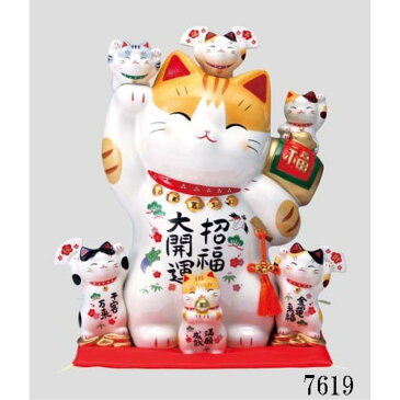 ちょきんばこ まねき猫 特大サイズ 彩絵 招福大開運招き猫 （特大・貯金箱）