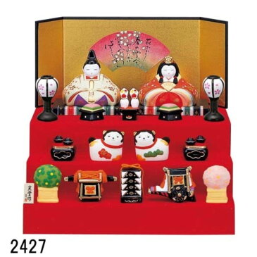 桃の節句 お雛様 女の子 雛人形 錦彩 華飾り雛(段飾り)