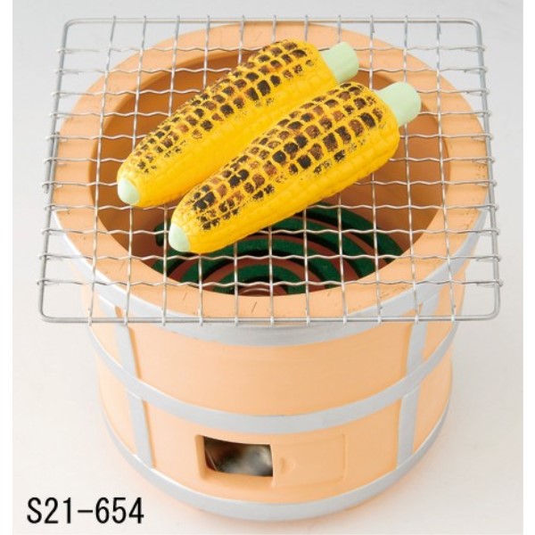 蚊取り 蚊取り線香立て アウトドア用品 涼しげな「置物とインテリア」 七輪蚊遣器 焼きとうもろこし