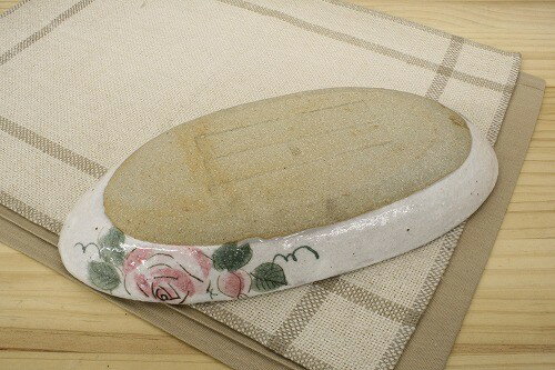 日本製 和皿 おしゃれ 春を感じる「季節の器」バラ園 楕円鉢(大) 紅 薔薇 ピンク