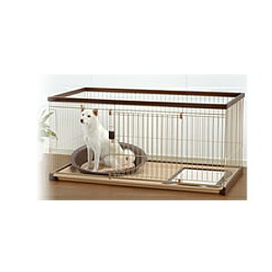 Richell(リッチェル) 木製お掃除簡単ペットサークル 150-80 超小型犬~中型犬用 89531-3 ダークブラウン
