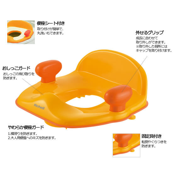 トイレトレーニング グッズ 座らせやすい ベビー用品・ベビーグッズ ポッティス　補助便座R ピンク（P）