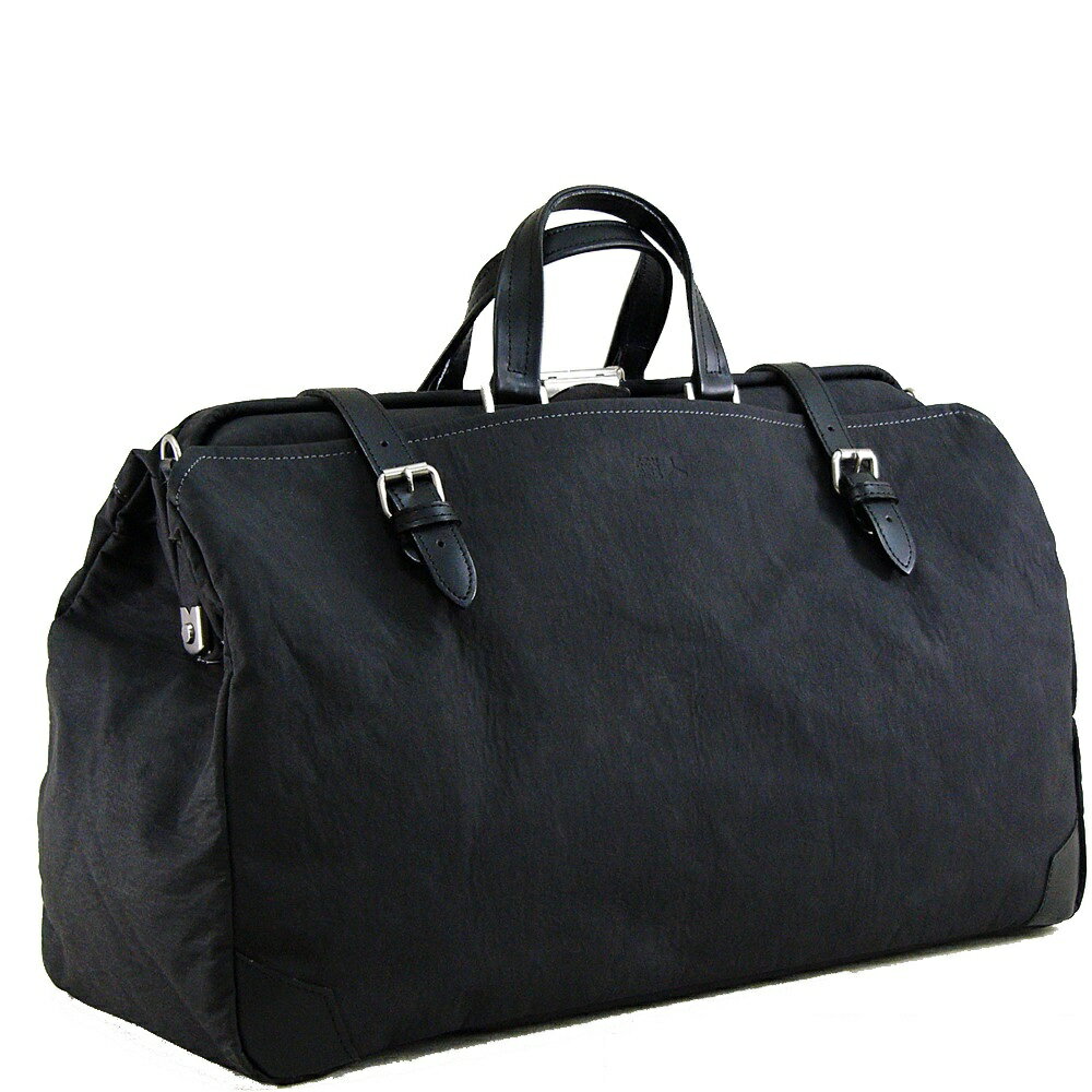 バックスキン調合皮フェイクレザーボストンバック ブラック 日本製革 ボストン バック 鞄 ドライブ トラベル バック 本革付属