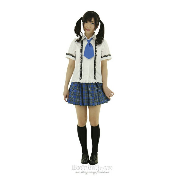 コス！コスプレ！AKB ジュニア アイドル 制服 ブラウス・スカート・ネクタイ セット Mサイズ！sexy costumeハロウィン 仮装 ハロイン halloween costume ハローウィン