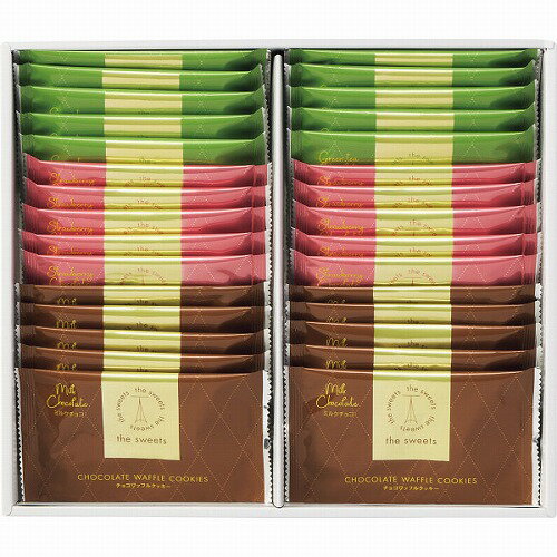 【ブラックフライデー期間　全品ポイント2倍】the　sweets　チョコワッフルクッキー（30枚）TWC-20　お中元 お歳暮　内祝い　メッセージ　ギフト　記念品　　法事引出物　快気祝(4)