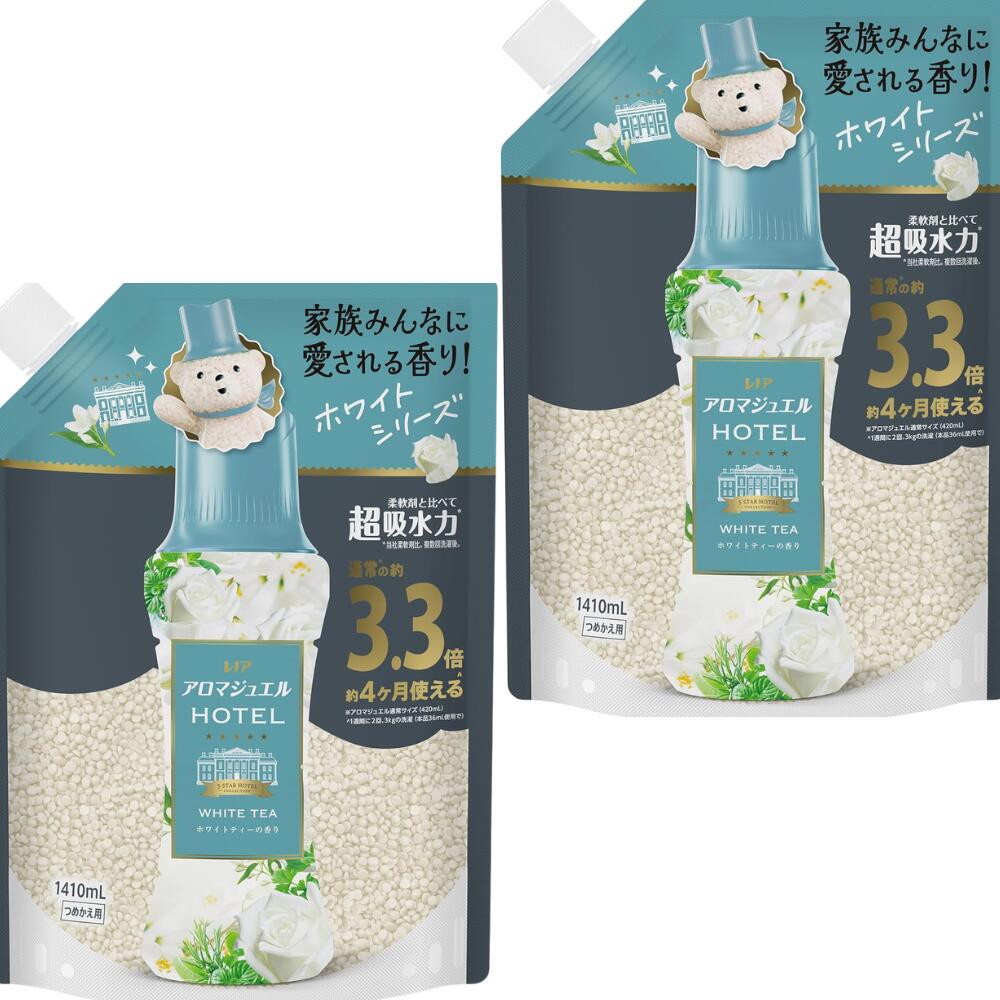 乐天商城 - 【まとめ買い】レノア アロマジュエル HOTEL 香り付けビーズ ホワイトティーの香り 詰め替え 1410mL