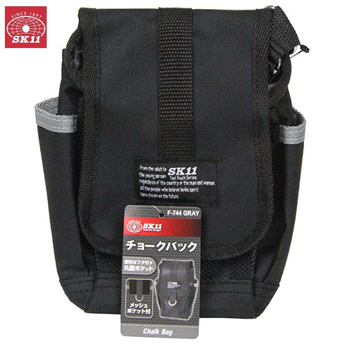 SK11チョークバッグ グレー F-744 GRAY 工具差し ツールケース 大工道具 工具袋 工具入れ 鳶用