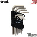 trad 六角レンチセット 六角棒レンチセット 10本入 THS-10 工具セット ツールセット レンチセット