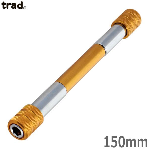 trad 電動充電ドライバー用両頭ロングビットホルダー 150mm 六角軸6.35mm TLJ-150W 電動ドリル用