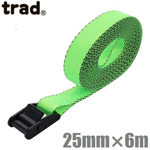 trad 荷締めベルト バックル式 25mm×6m 荷締ベルト 荷物固定ベルト 荷物バンド 荷物固定結束ベルト TB-6