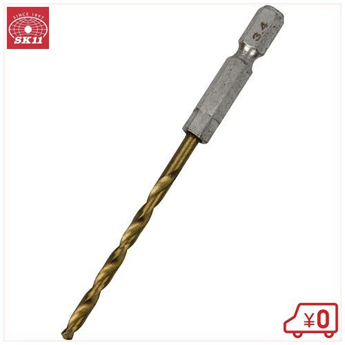 SK11 六角軸Tin鉄ドリル 普通 3.4mm 鉄工ドリルビット [先端工具 鉄工アクセサリー ドリルドライバービ..