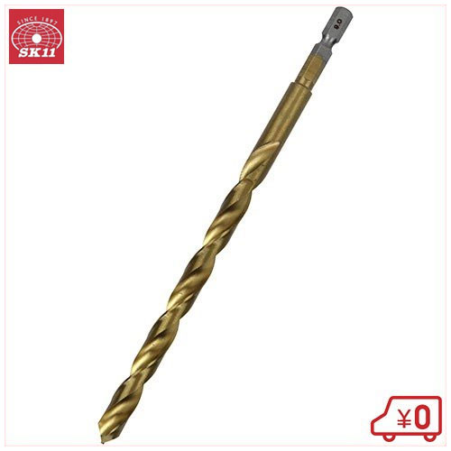 Rakuten - SK11 六角軸Tin鉄ドリル 微長 9mm 鉄工ドリルビット [9.0mm 先端工具 鉄工アクセサリー ドリルドライバービット]