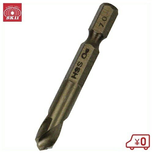 SK11 六角軸Coステンドリル 極短 7mm 鉄工ドリルビット 先端工具 [7.0mm 先端工具 鉄工アクセサリー ドリルドライバービット]