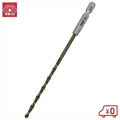 SK11 六角軸Coステンドリル 微長 3.8mm 鉄工ドリルビット 先端工具 [先端工具 鉄工アクセサリー ドリルドライバービット]