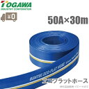 十川産業 エコフラットホース 50mm×30m ECO-50 水中ポンプ エンジンポンプ 2インチ 排水ホース 送水ホース 農業用ホース 散水ホース