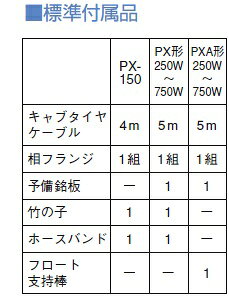 テラダ 水中ポンプ 小型 100V 汚物用 排水ポンプ PX-150 150W 40mm 50HZ 60HZ 汚水...