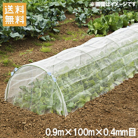 防虫ネット 0.4mm目 0.9×100m 農業用ネット 虫よけネット 虫除けネット 防虫網 虫ネット 園芸ネット ネット 農業資材 園芸用品 トンネル ガーデニング 1