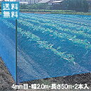 【法人様限定】防風ネット 網目4mm×2.0m×50m 2本セット 100m 風よけネット 防風網 園芸ネット 風よけ 防風 防砂 防塵 農業資材 農業用品 園...