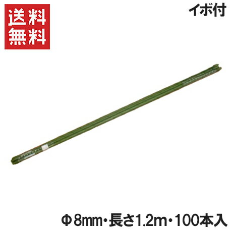 支柱 イボ付き φ8mm 長さ1.2m 100本セット[イボ竹 いぼ付 塩ビ銅管 農業資材 家庭菜園 園芸 ガーデニン..