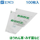 エフピコチューパ 青果物 野菜 梱包袋 梱包フィルム 100枚セット T-20 ほうれん草 みず菜 小松菜 ミブナ モロヘイヤ 葉茎菜類