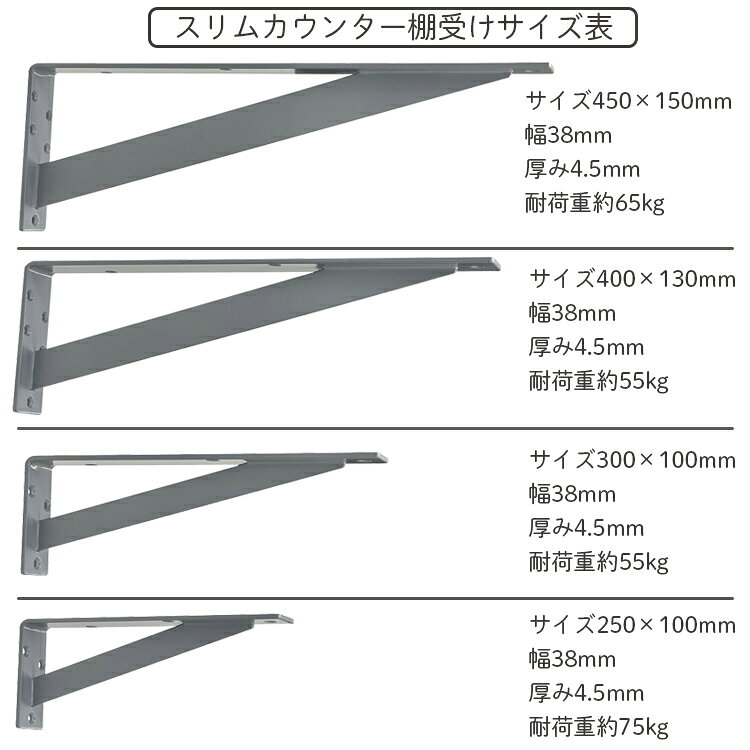 FIRSTPRO 棚受け 金具 L字 カウンター カウンター用 ブラケット 25cm/30cm/40cm/45...