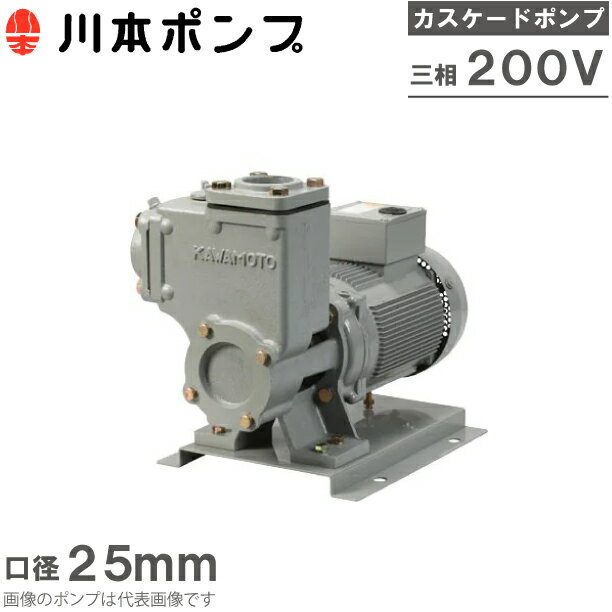 川本ポンプ 自吸式ポンプ カスケードポンプ CS-256-C0.2T 0.2kW 200V 60HZ 25mm 給水ポンプ 農業用ポンプ