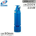 ツルミポンプ 水中ポンプ 超高揚程 ディープウエル用 排水ポンプ LH322W 22kw 200V 80mm 工事用ポンプ 業務用 3インチ 鶴見製作所