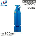 ツルミポンプ 水中ポンプ 超高揚程 ディープウエル用 排水ポンプ LH430W 30kw 200V 100mm 工事用ポンプ 業務用 4インチ 鶴見製作所