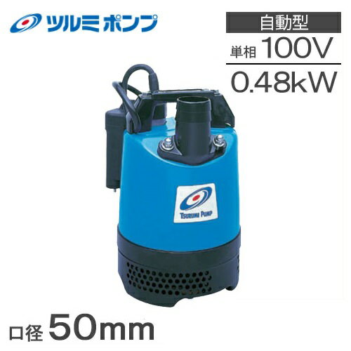 ツルミポンプ 自動形 水中ポンプ 100V 汚水 工事用 小型 排水ポンプ LB-480A 0.48