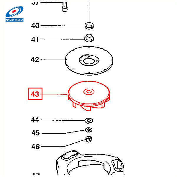 ツルミポンプ 水中ポンプ LB型ポンプ用 羽根車 インペラ LB-800 LB-800A 鶴見ポンプ 交換部品 部材 パ..