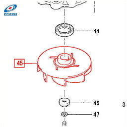 ツルミポンプ 水中ポンプ U型ポンプ用 羽根車 インペラ 65U42.2用 65UA42.2用 鶴見ポンプ 部品 パーツ [部品 排水ポンプ]